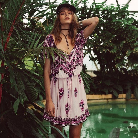 Arnhem Dresses & Skirts - Arnhem Purple Mandala Off the Shoulder Dress Sz S